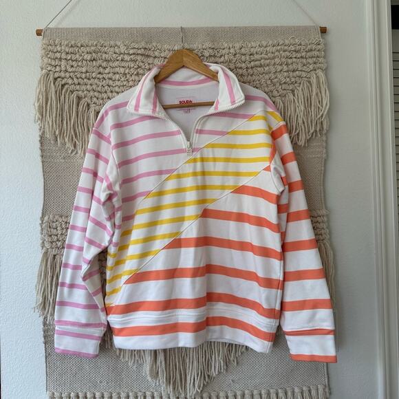SOLID & STRIPED Tops - Solid & Striped Quarter Zip Pullover